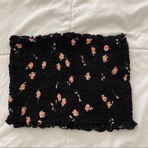 *SOLD* John galt black pink floral Cleo tube top